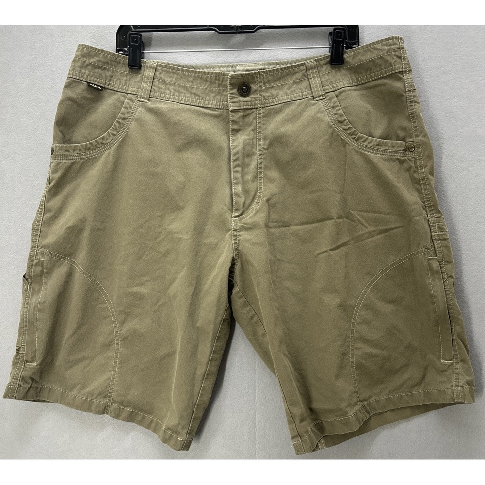 Kuhl Ramblr Shorts Mens 38 Green Olive Vintage Patina Cargo Hiking Stretch 5125